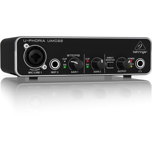 Behringer U-PHORIA UMC22 USB audió interfész
