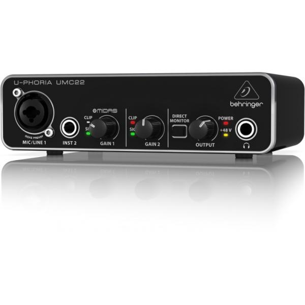 Behringer U-PHORIA UMC22 USB audió interfész