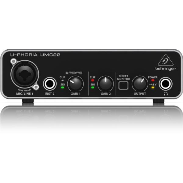 Behringer U-PHORIA UMC22 USB audió interfész