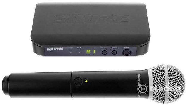 Shure BLX24E/PG58 vezeték nélküli kézi mikrofon szett (H8E, 518–542 MHz)