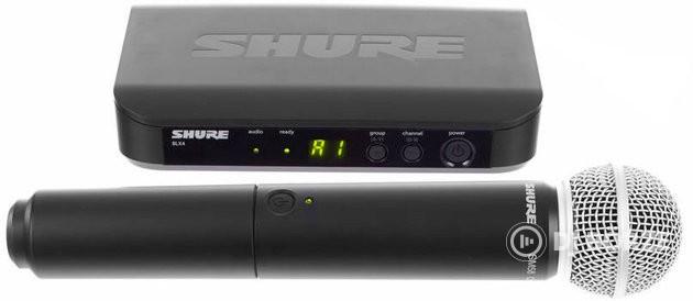 Shure BLX24E/SM58 vezeték nélküli kézi mikrofon szett (H8E, 518–542 MHz)