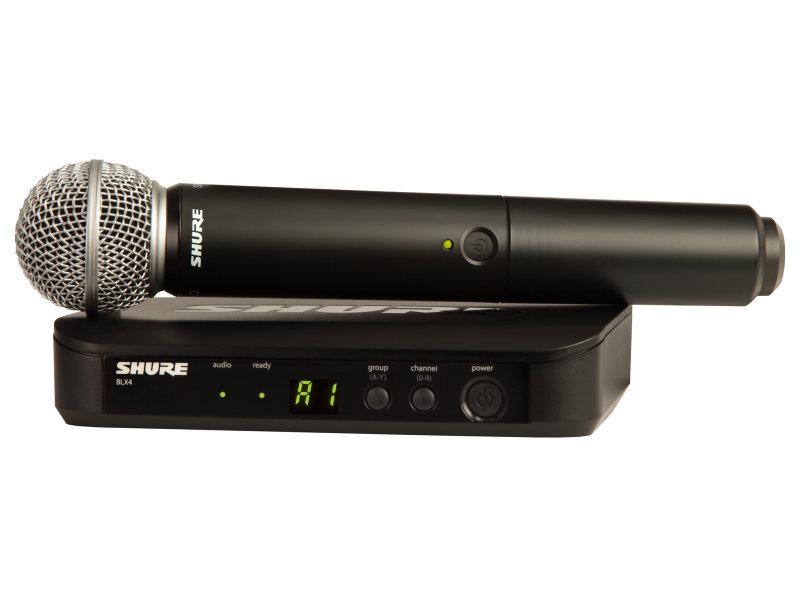 Shure BLX24E/SM58 vezeték nélküli kézi mikrofon szett (H8E, 518–542 MHz)