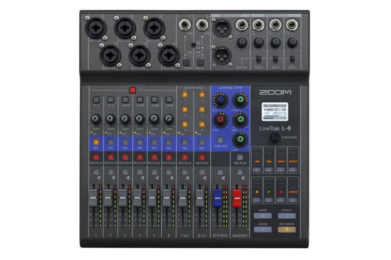 Zoom LiveTrak L-8 Digitális keverő és többsávos felvevő