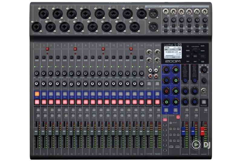 Zoom LiveTrak L-20 digitális keverő és többsávos felvevő