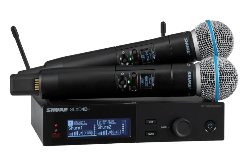 Shure SLXD24D+/B58 G65 kéttranszmitteres szett BETA 58A mikrofonfejjel