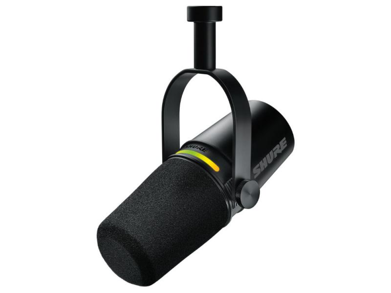 Shure MV7+ fekete XLR/USB-C dinamikus mikrofon