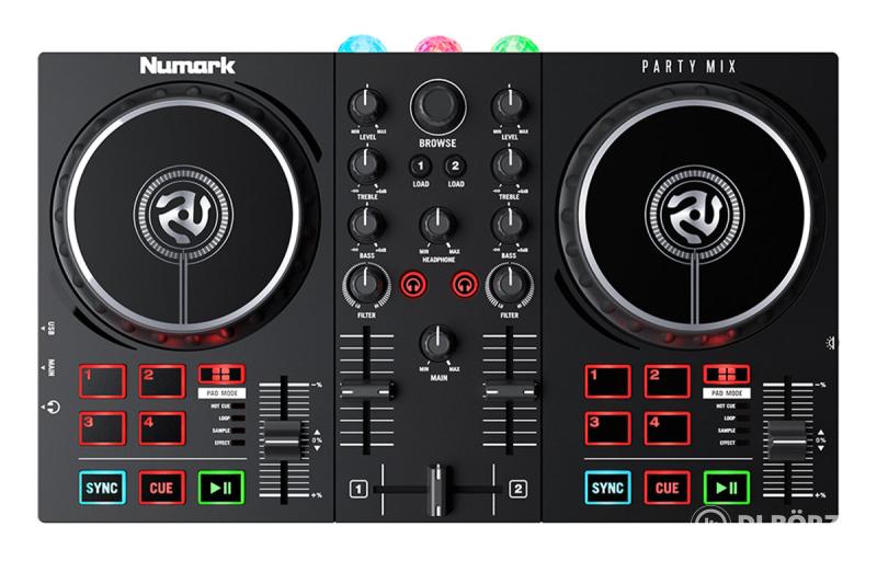 Numark Party Mix II DJ kontroller beépített fényeffektekkel