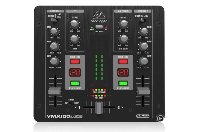 Behringer VMX100USB 2 csatornás DJ keverő USB-vel