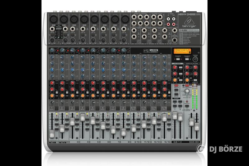 Behringer XENYX QX2222USB analóg keverőpult USB-vel és effektprocesszorral
