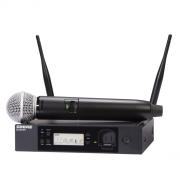 Shure - GLXD24R+E/SM58-Z4 vezeték nélküli digitális kéziadós mikrofon SM58 fejjel rackes verzió